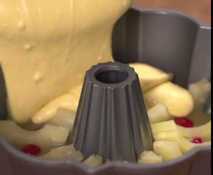 pineapple-upside-down-bundt-cake-pour-batter-into-bundt
