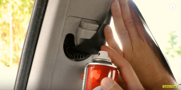 Spray to grease your seat belt.