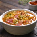 Bowl of cabbage roll soup