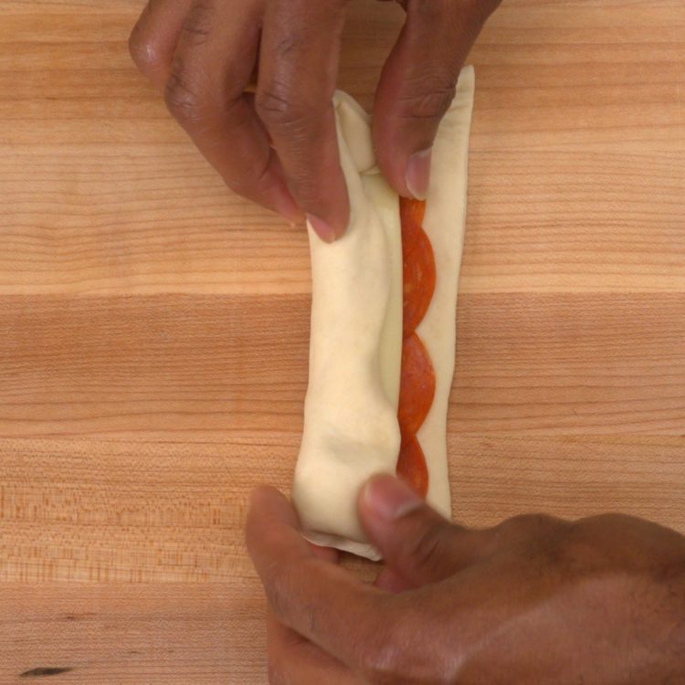 Stuffed Pizza Sticks rolling