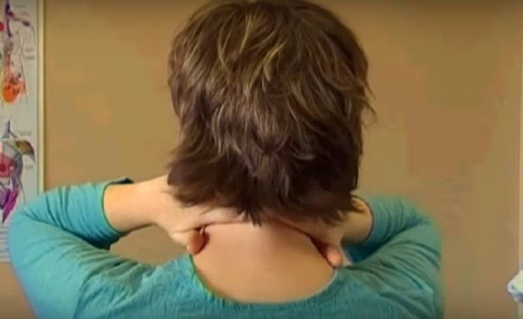Massage back of neck to clear sinuses