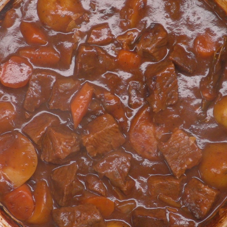 guinness beef stew beef close-up