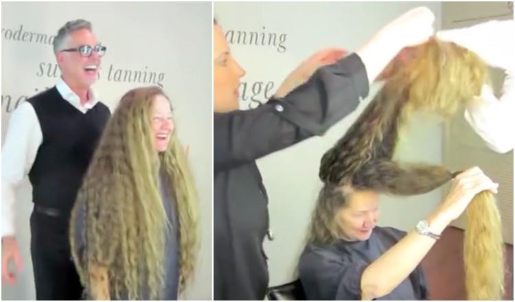 Woman Begins Dramatic Makeover By Cutting Off 3 Feet of Hair
