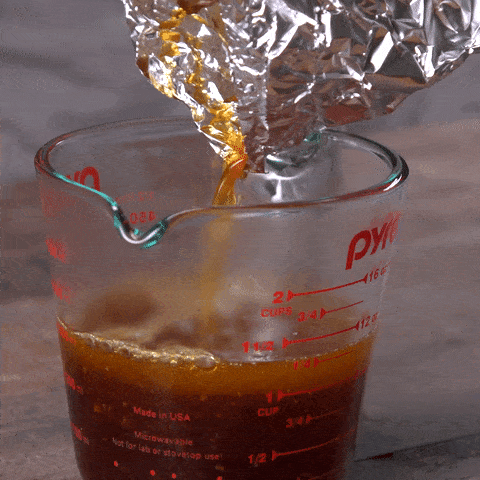 Baked BBQ Ribs gif pouring rib juices