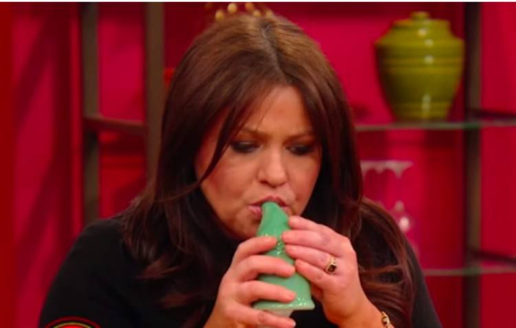 Rachael Ray breathing with inhaler