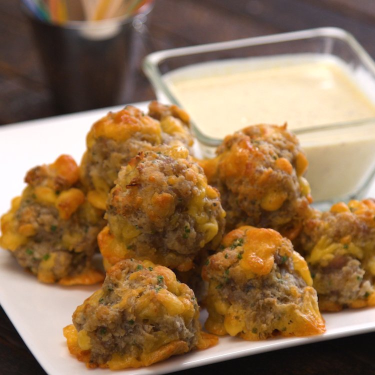Our crowd-pleasing sausage balls recipe makes the easiest, tastiest, most addictive little party bites.