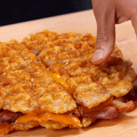 Tater Tot Grilled Cheese gif cheese pull