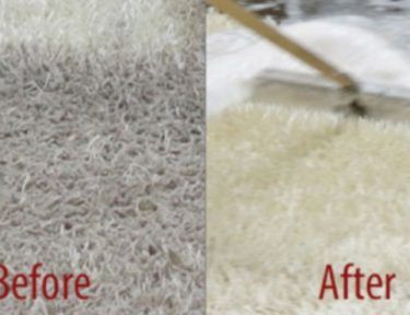 carpet cleaning side-by-side before and after