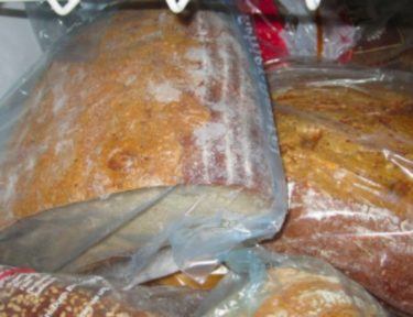 frozen bread in bags