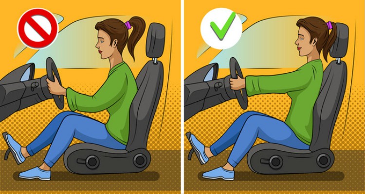How to sit correctly in the car.