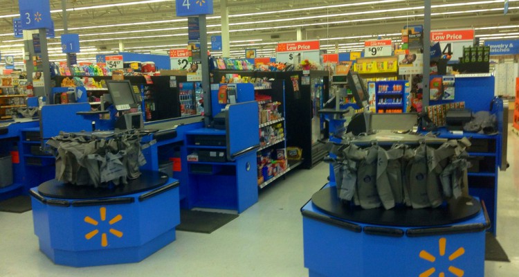 Walmart checkout lanes
