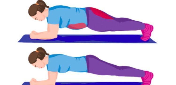 illustration of woman doing plank