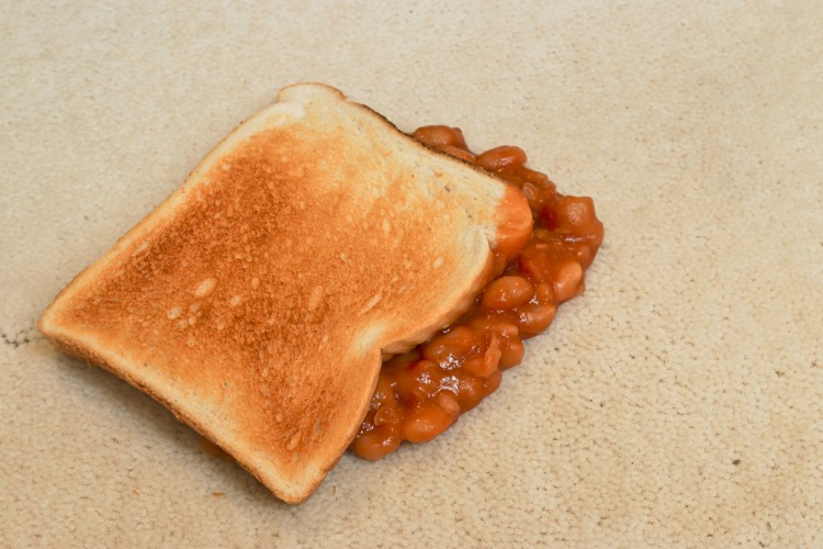 Image of sandwich on ground