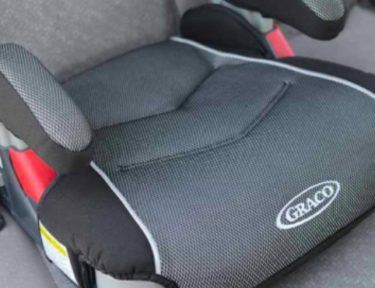 child's booster seat in car