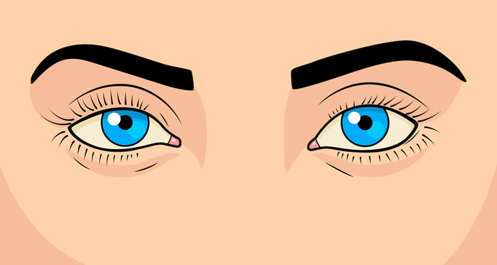 Graphic of two blue eyes.