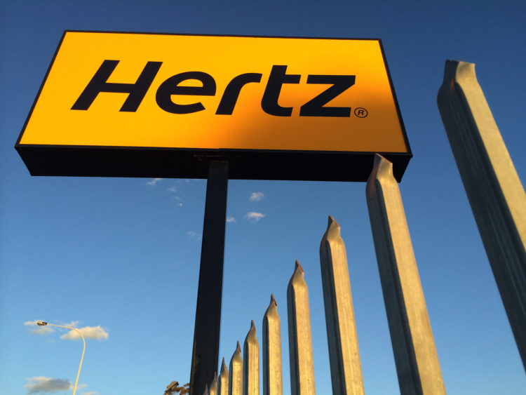Image of Hertz store front.
