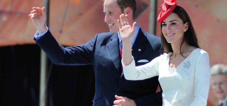 Prince William and Duchess Kate waving