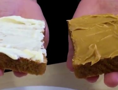 Image of a peanut butter and mayo sandwich