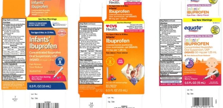 Photo of recalled medicine - ibuprofen.