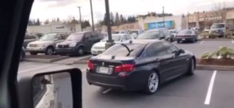 Image of BMW parked badly