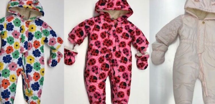 Image of Children's Place recalled snowsuits.