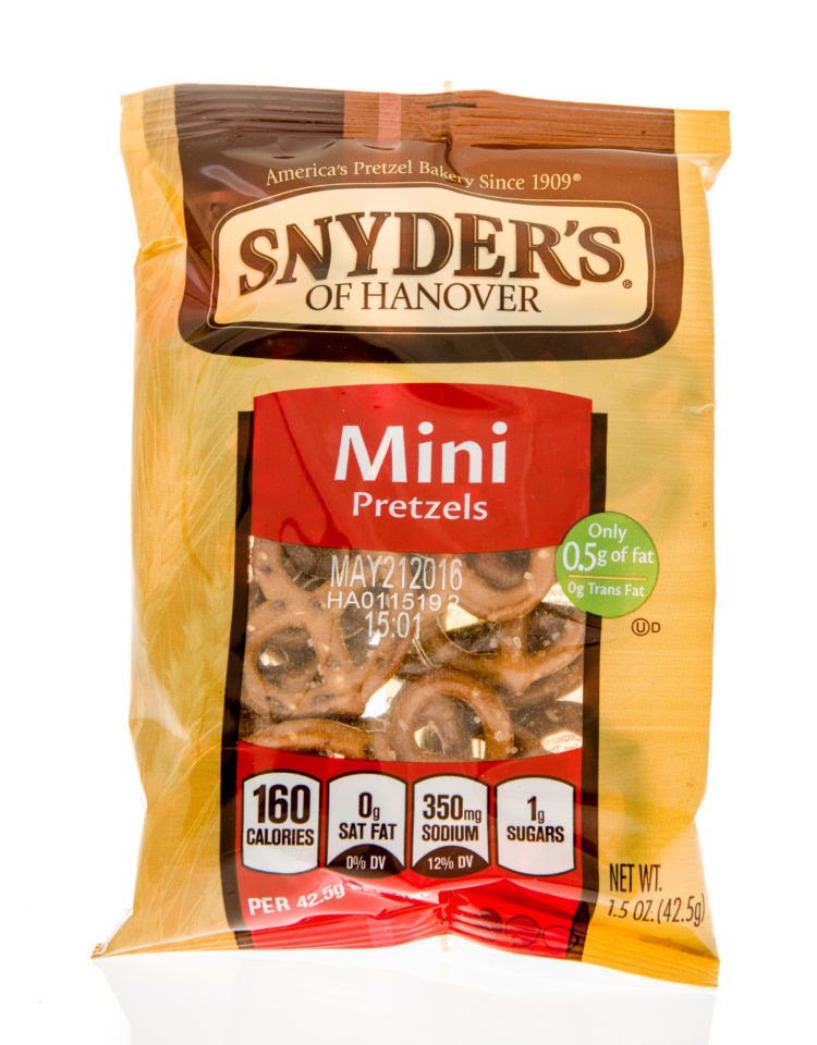Image of a bag of Snyders pretzels
