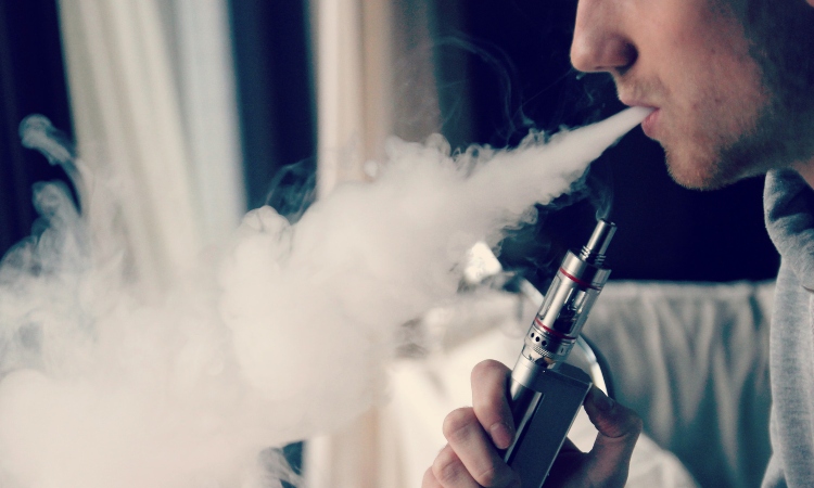 Image of person vaping