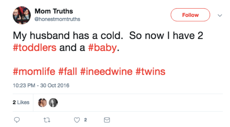 Husband with cold tweet 
