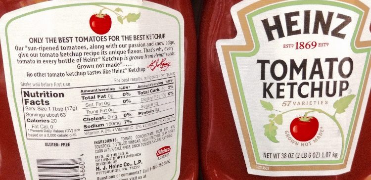 Image of Heinz ketchip ingredients