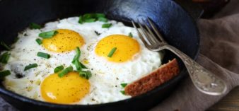 Image of three eggs in a pan