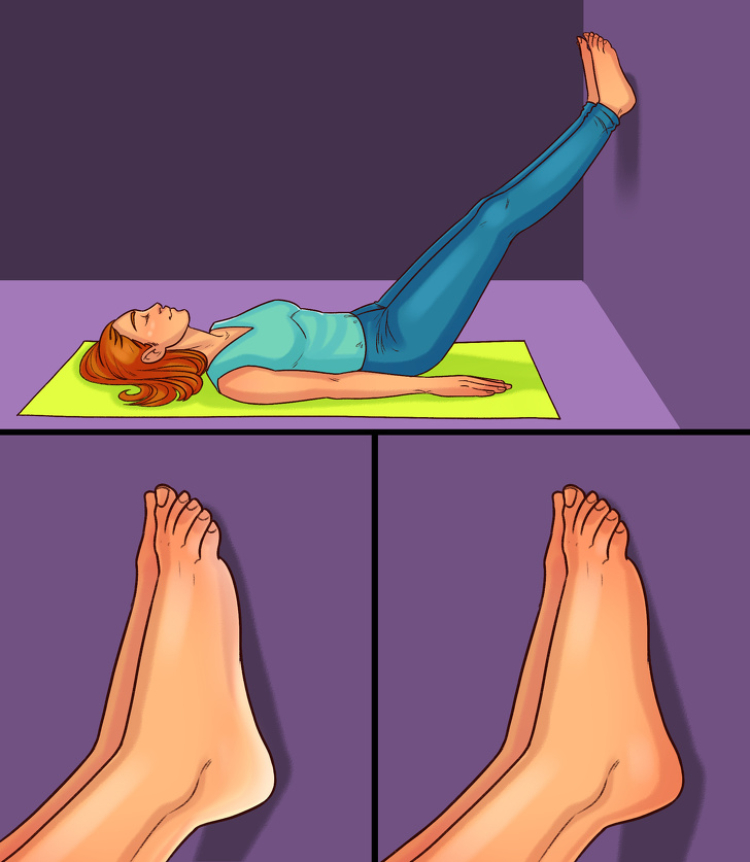 Image of woman laying down with feet up