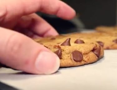 Photo of broiled chocolate chip cookie.