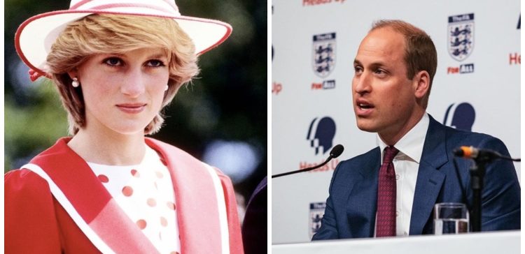 Split image of Princess Diana and Prince William