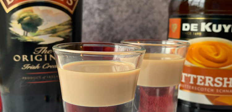 Buttery Nipple with Irish Cream and Buttershots