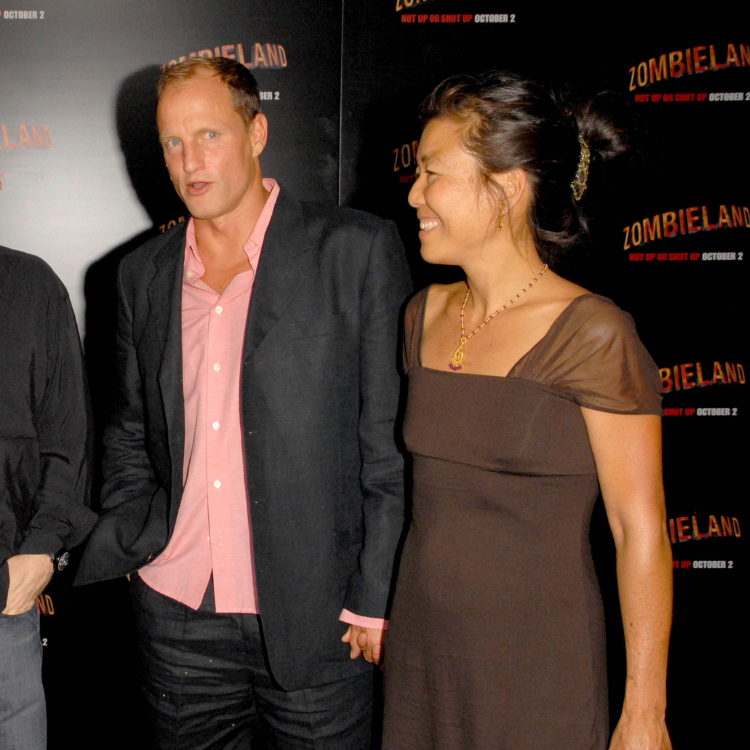 Laura Louie with husband Woody Harrelson