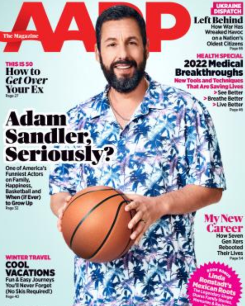 Adam Sandler AARP magazine